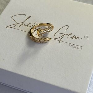 Gold Filled Ring with Crystals